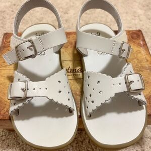 Girls FootMates Ariel Sandals, White, Size 11